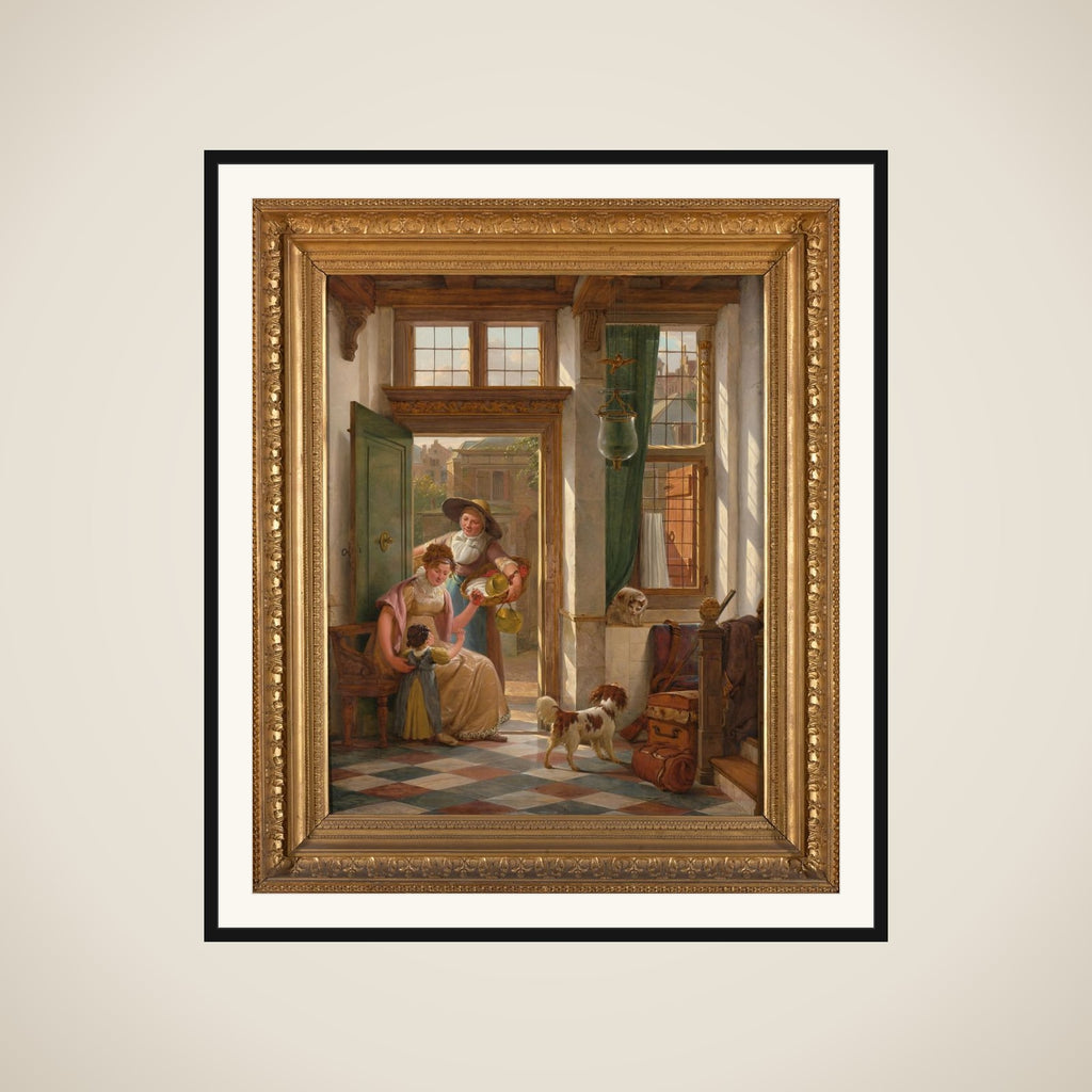 A Cherry Seller at the Door framed