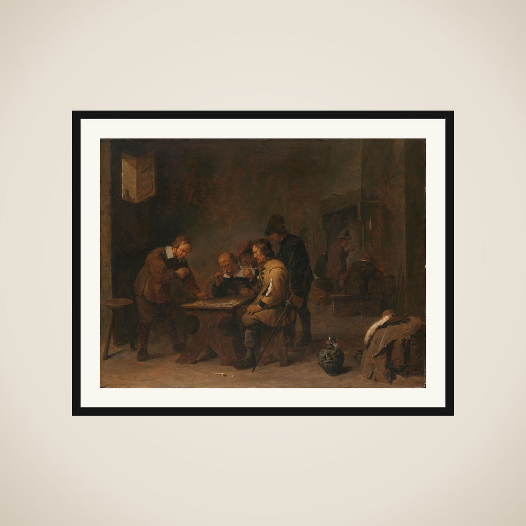 Men Dicing in a Tavern framed