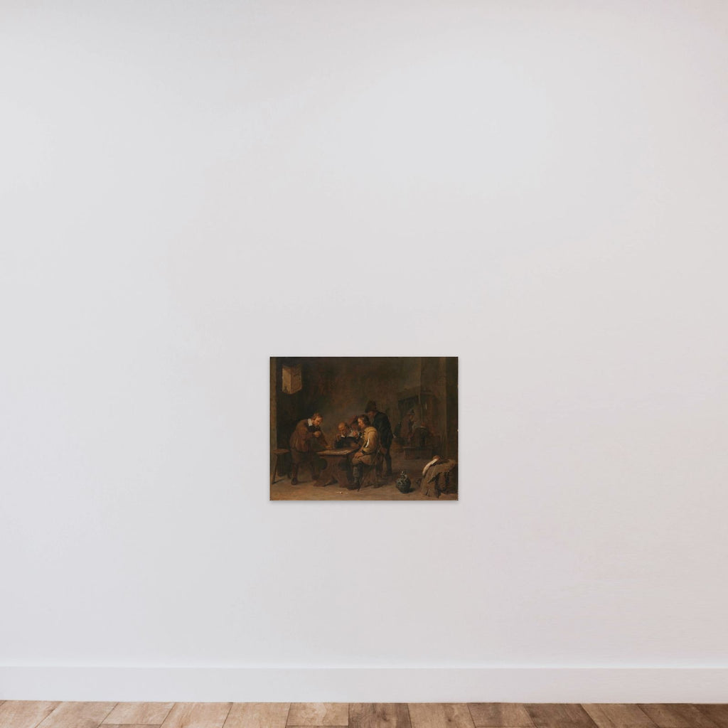 Men Dicing in a Tavern unframed — shown to scale