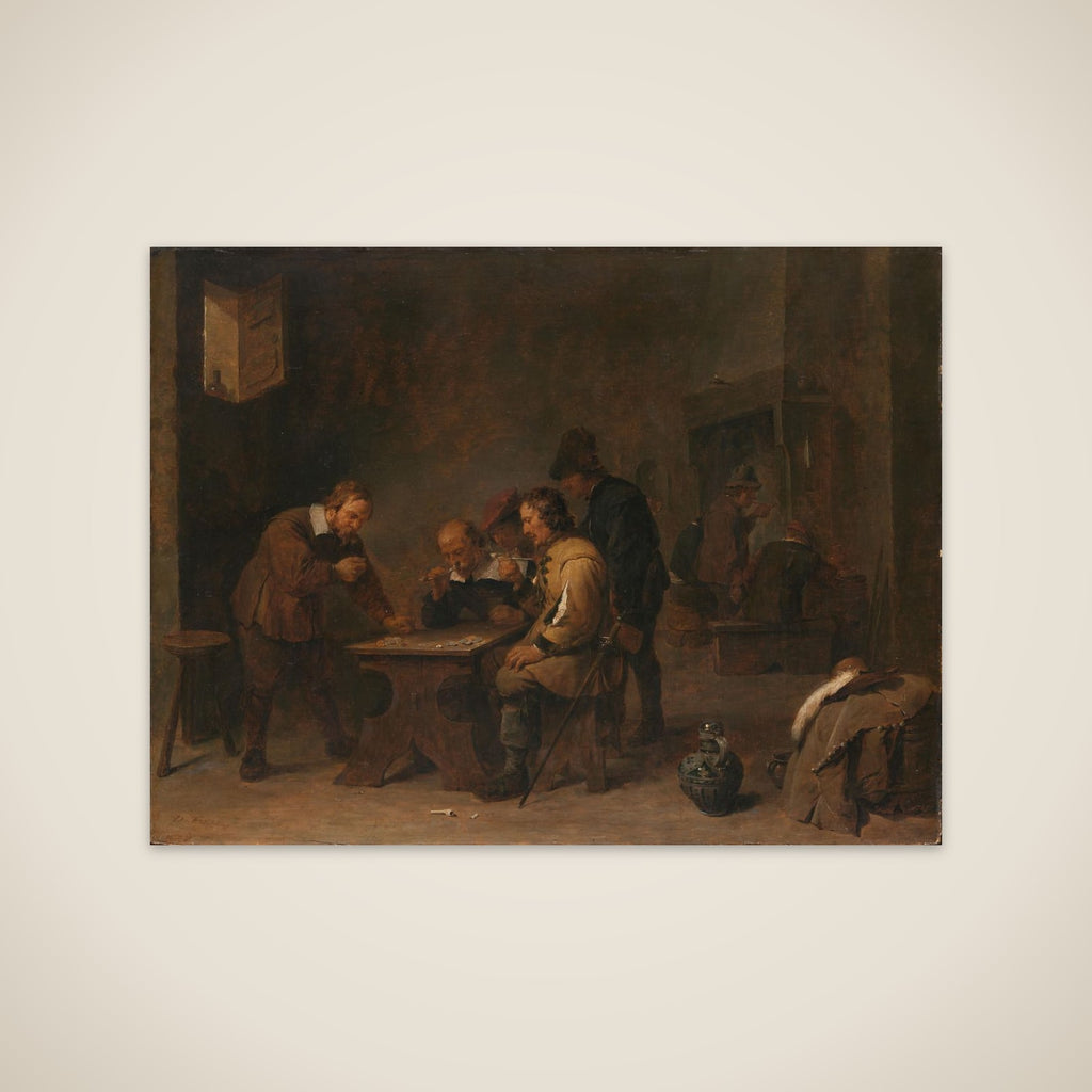 Men Dicing in a Tavern unframed print