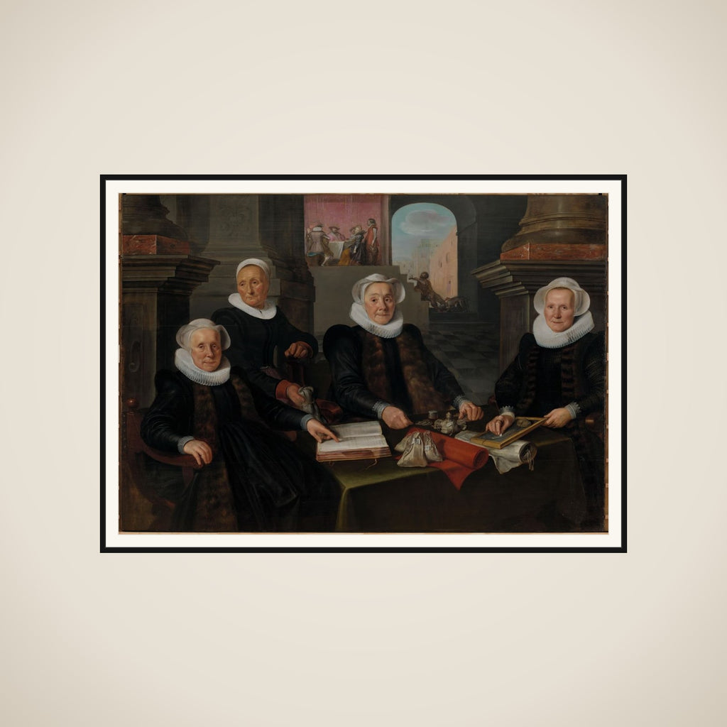 Three Regentesses and the ‘House Mother’ of the Amsterdam Lepers’ Asylum framed