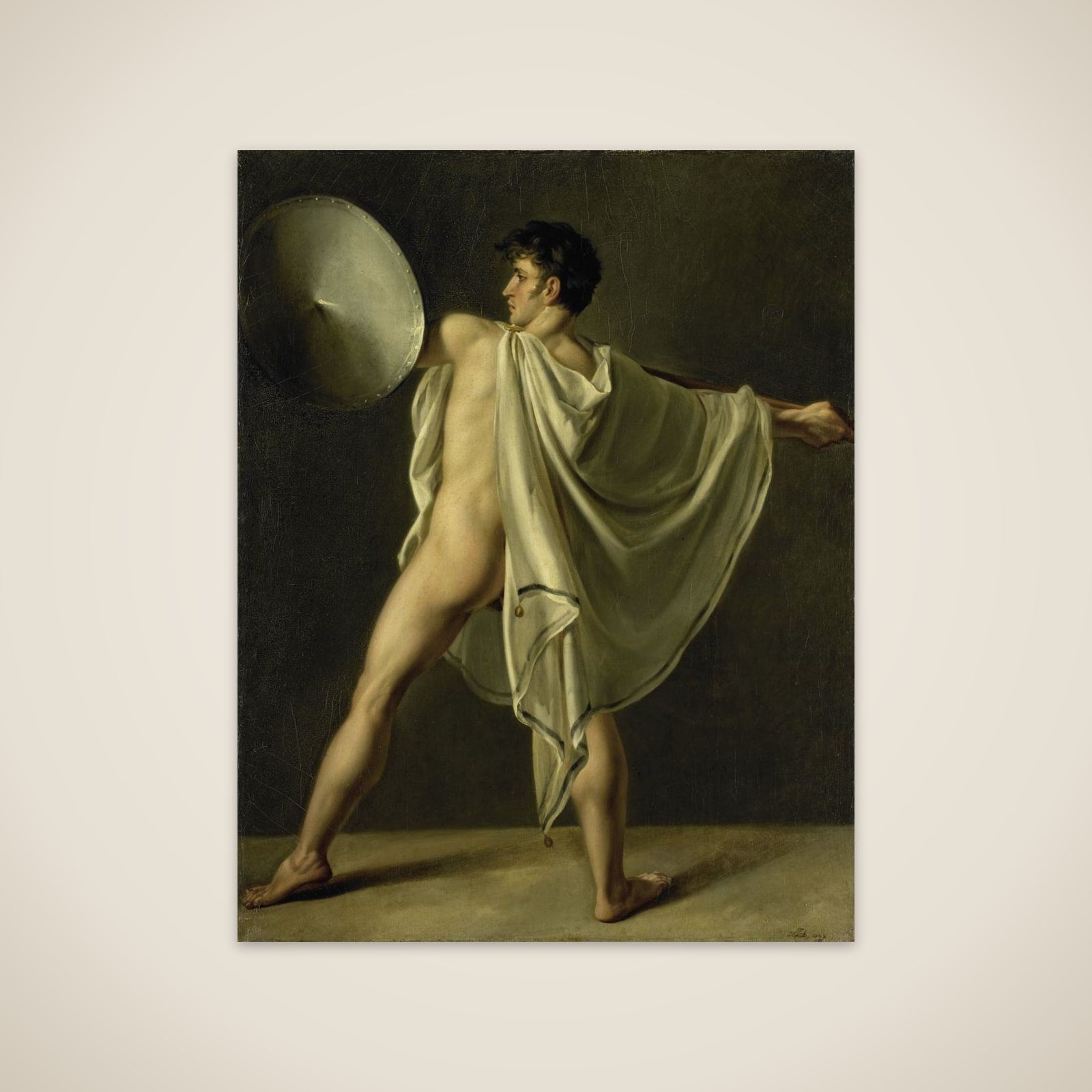 Warrior with Lance and Shield unframed print
