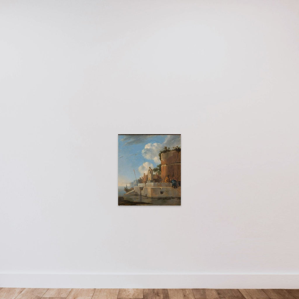 A Waterside Ruin in Italy unframed — shown to scale