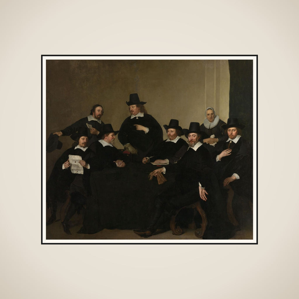 Portrait of the Regents of the Nieuwezijds Institute for the Outdoor Relief of the Poor, Amsterdam, c. 1650 framed