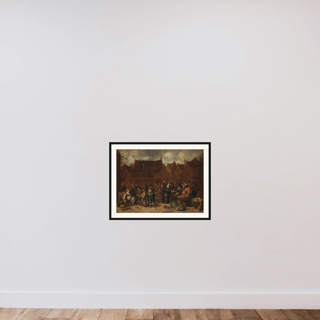Vegetable Market framed — shown to scale