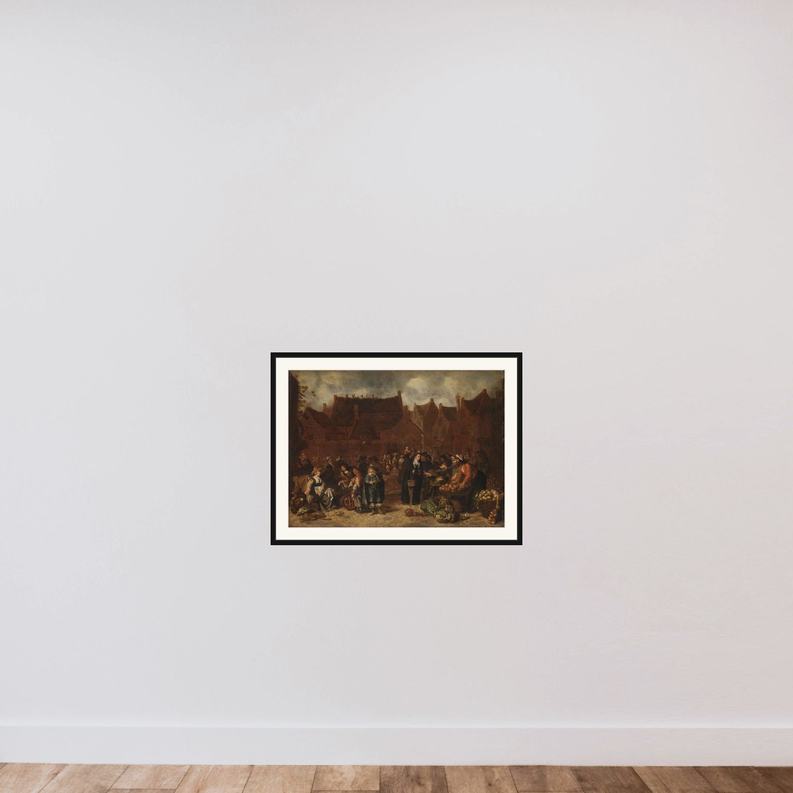 Vegetable Market framed — shown to scale