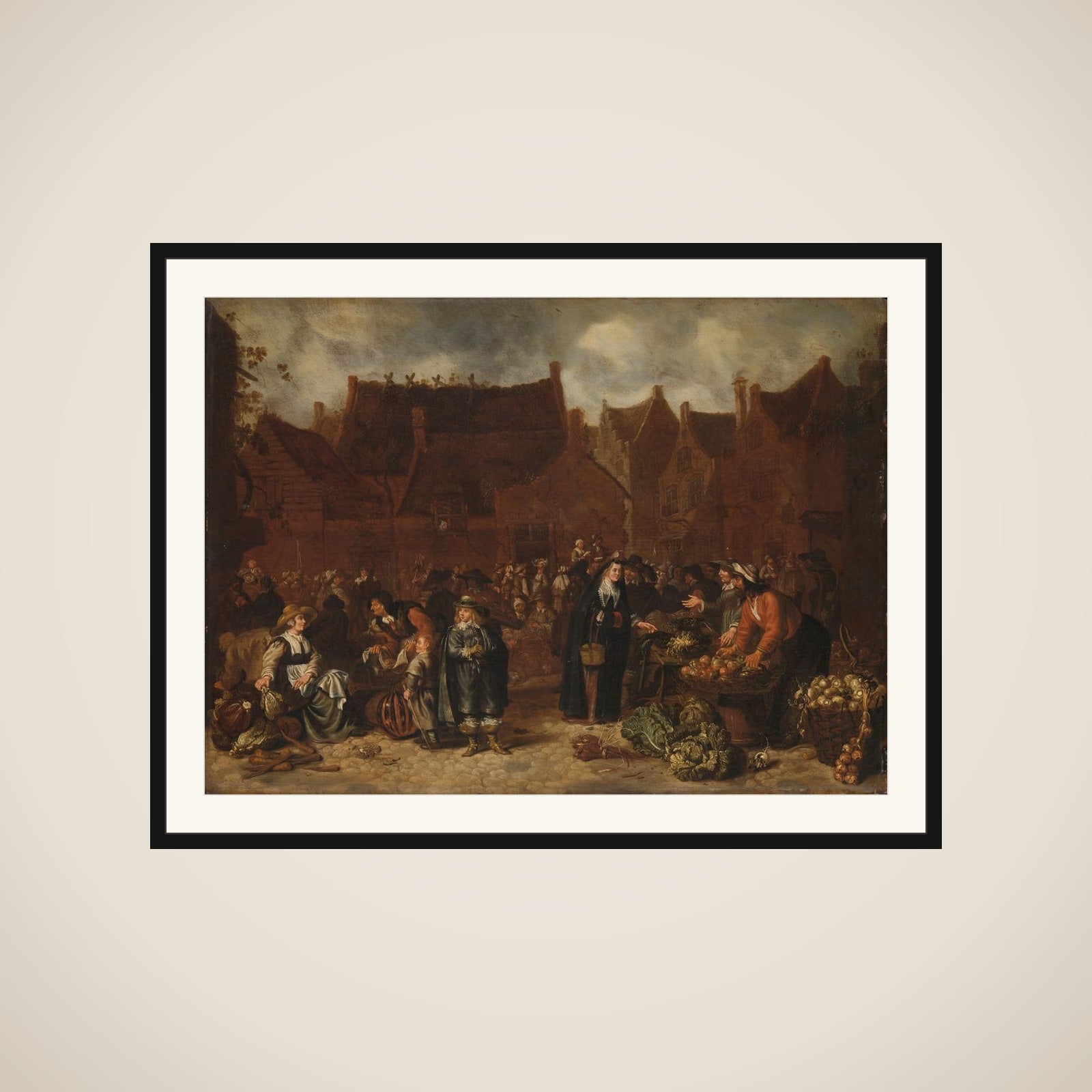 Vegetable Market framed
