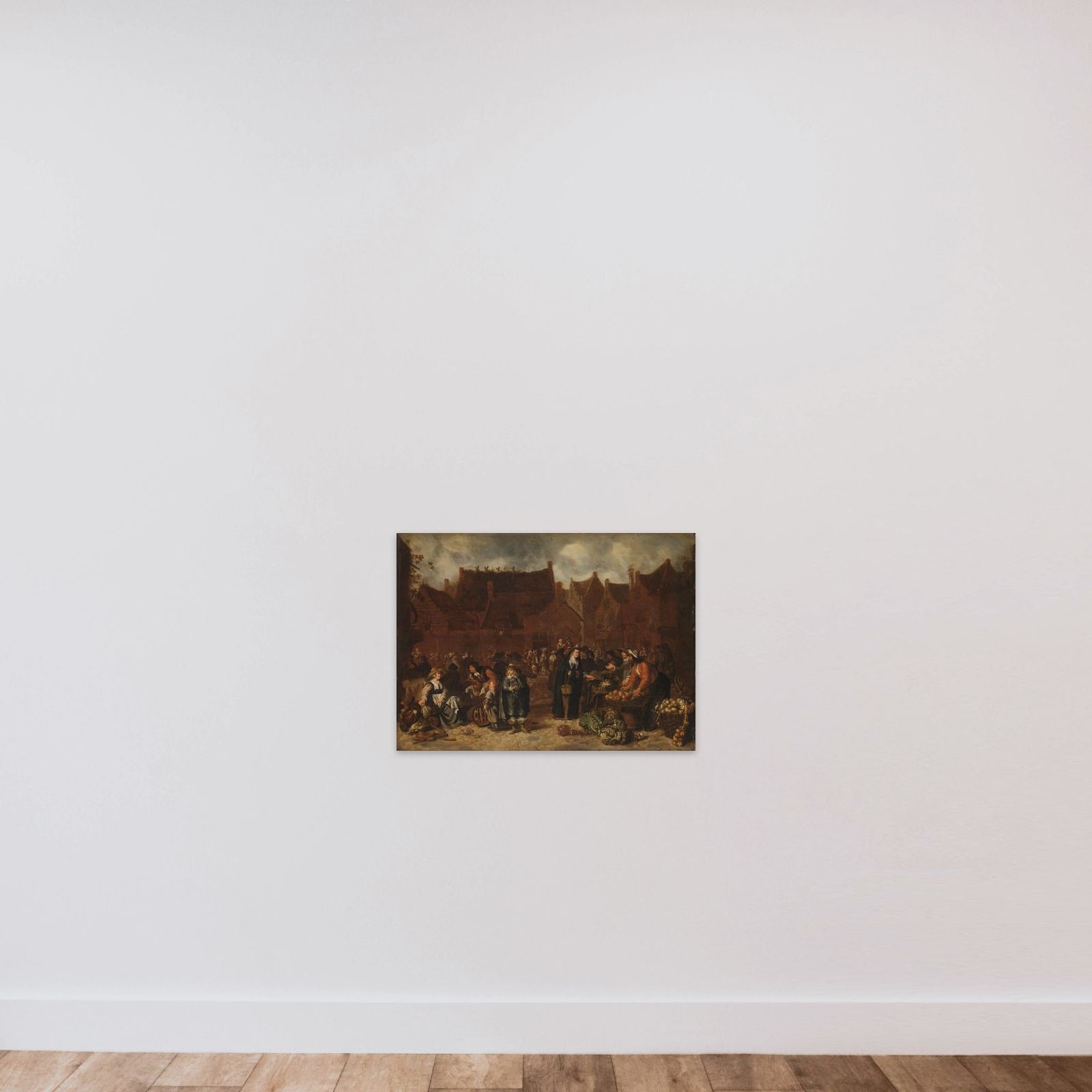 Vegetable Market unframed — shown to scale