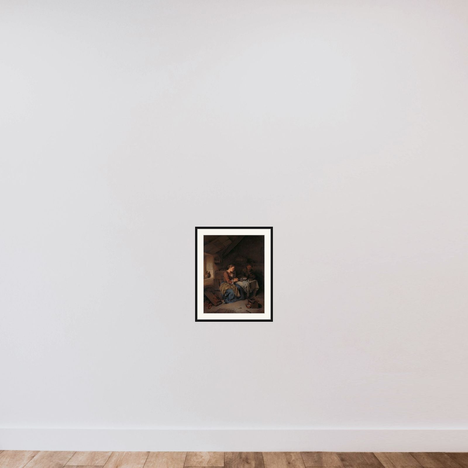 Saying Grace framed — shown to scale