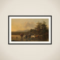 A Herd of Cattle crossing a Ford framed