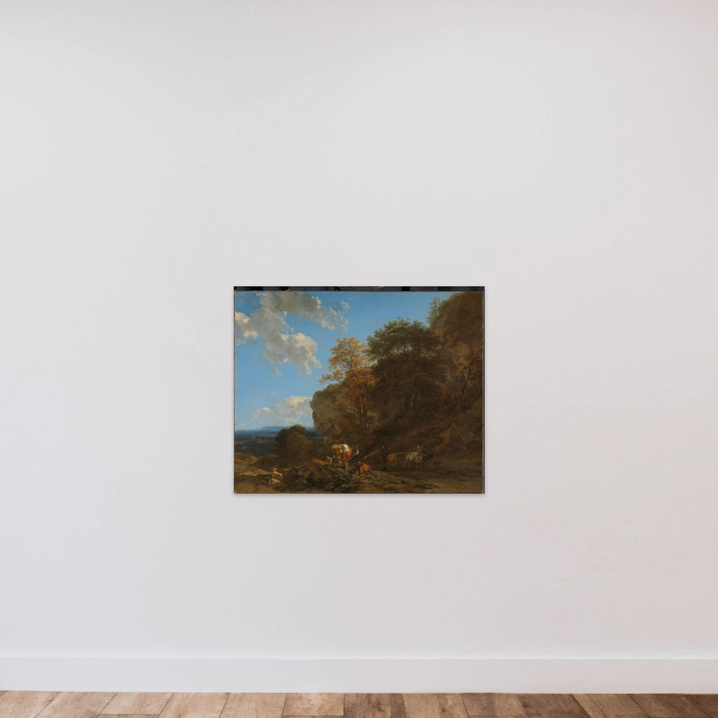 Italian Landscape unframed — shown to scale