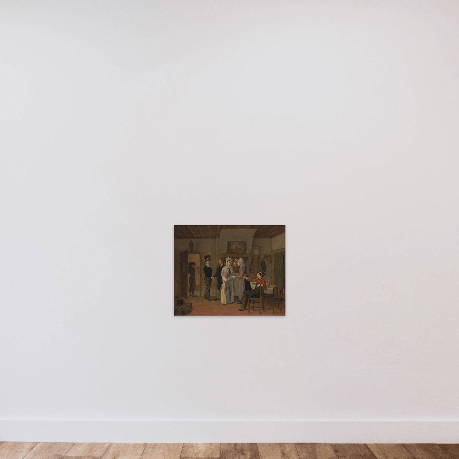 The Soldier's Farewell unframed — shown to scale