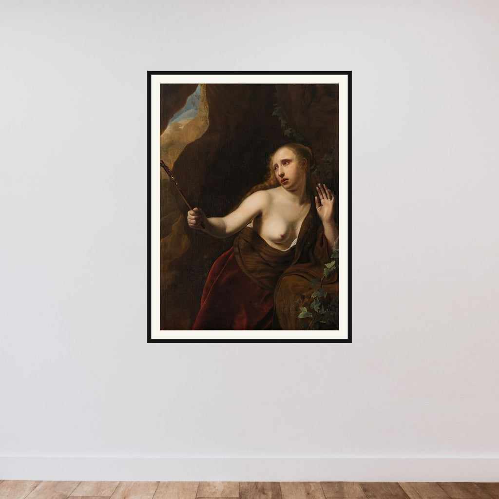 The Penitent Mary Magdalene framed — shown to scale