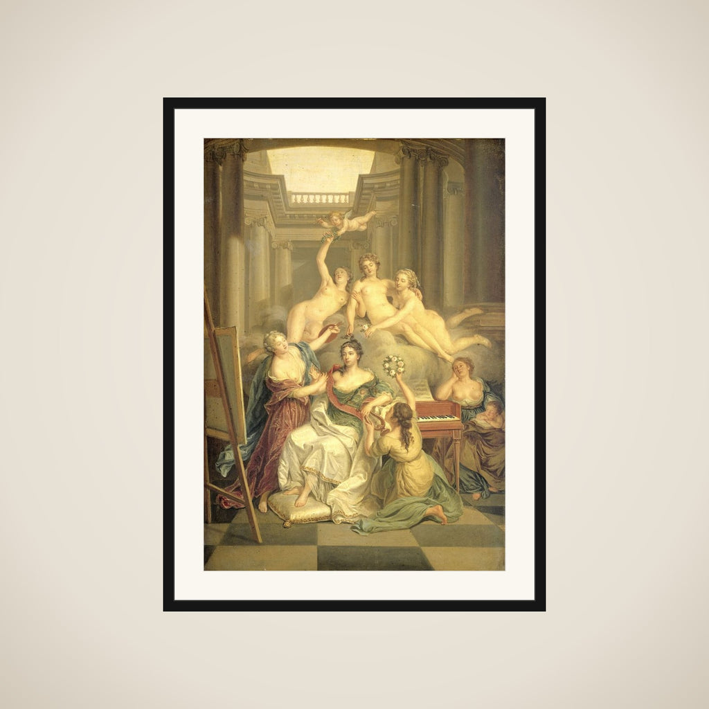 Frederika Sophia Wilhelmina of Prussia (1751-1820). Wife of Prince Willem V, in the Temple of the Arts framed