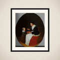 A Mother Feeding Porridge to her Child framed