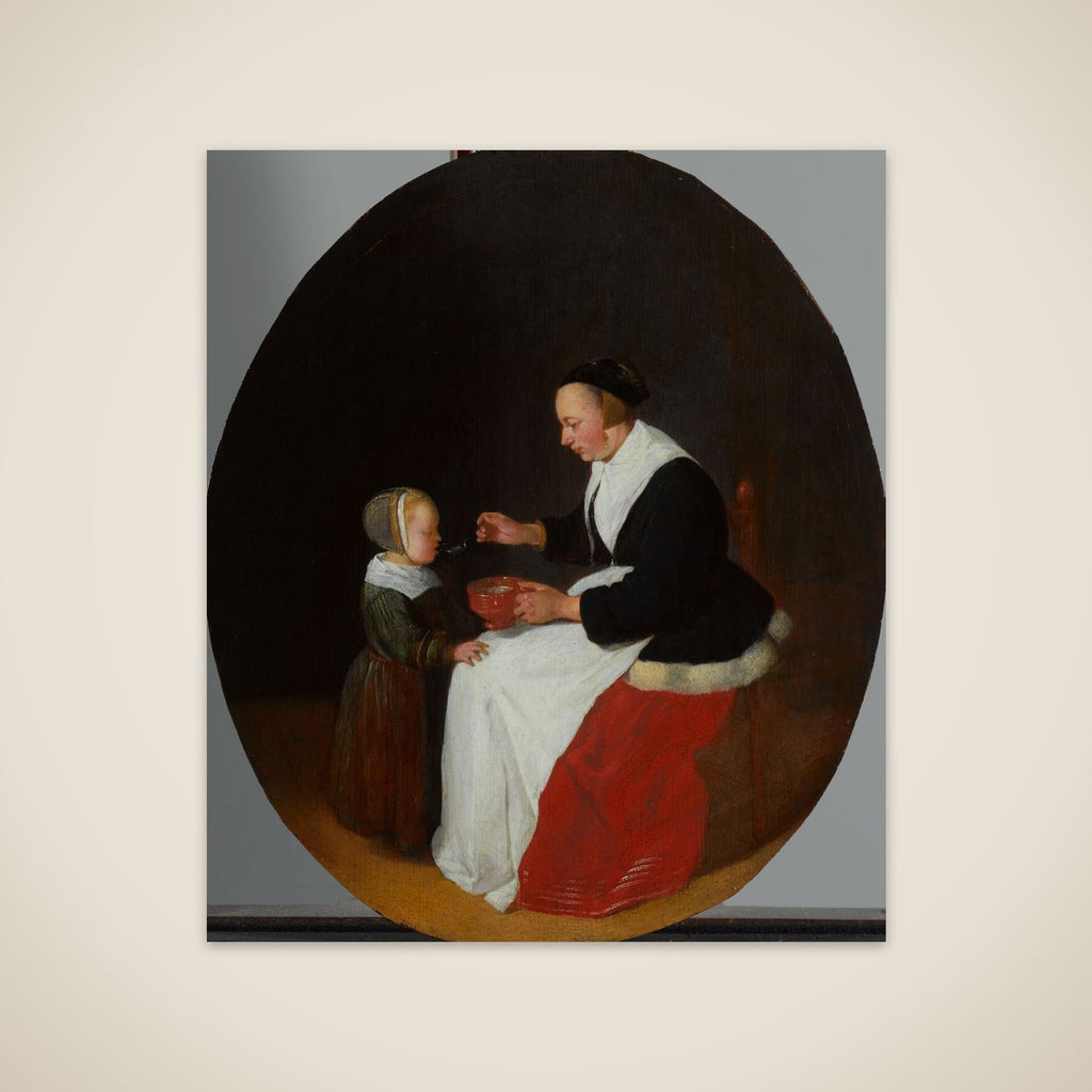 A Mother Feeding Porridge to her Child unframed print