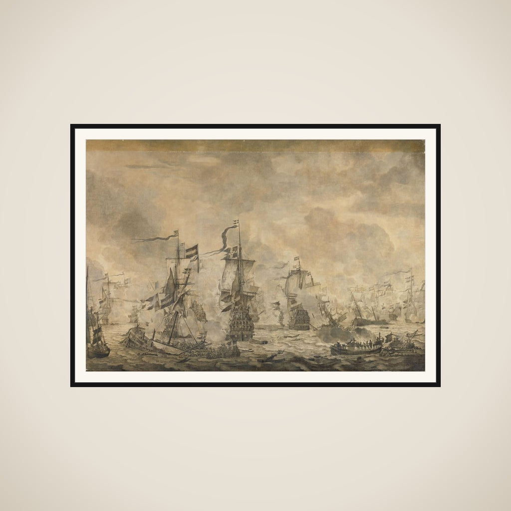 Battle between the Dutch and Swedish Fleets, in the Sound, 8 November 1658 framed
