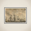 Battle between the Dutch and Swedish Fleets, in the Sound, 8 November 1658 framed