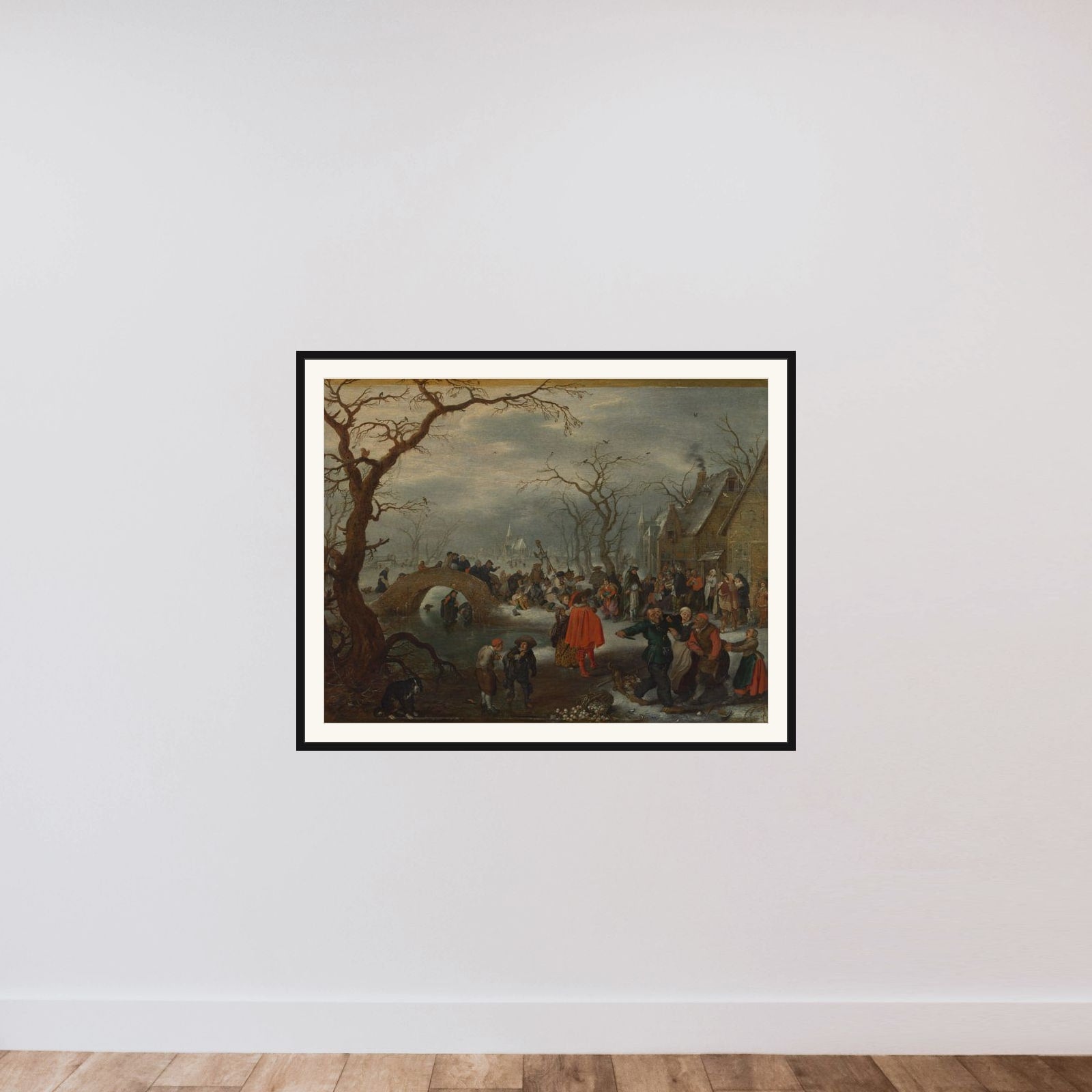 Shrove Tuesday in the Country framed — shown to scale
