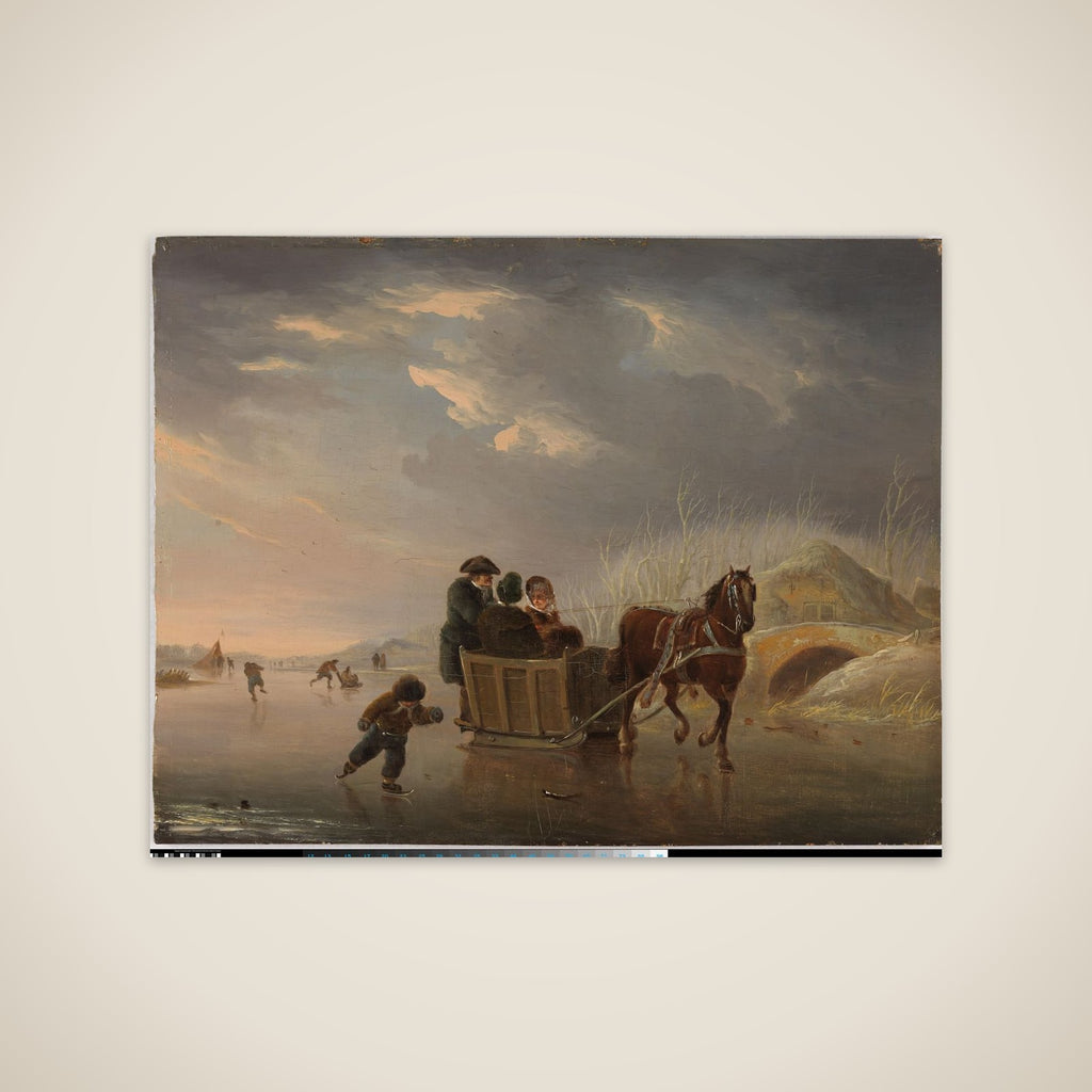 Winter Scene (Horse-Sleigh on the Ice) unframed print