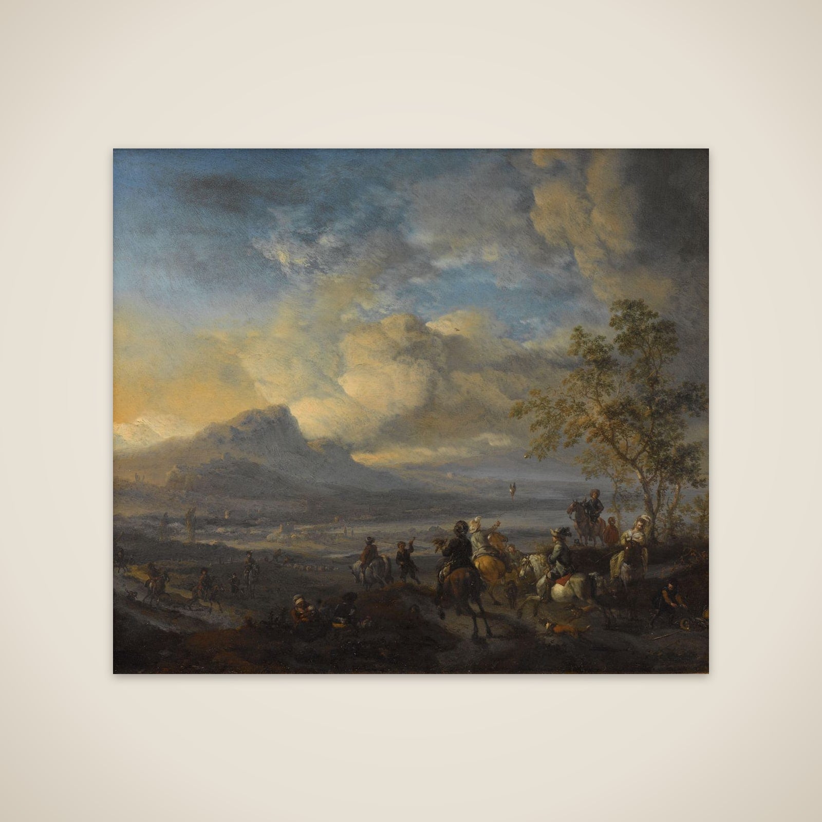 The Falcon Hunt unframed print