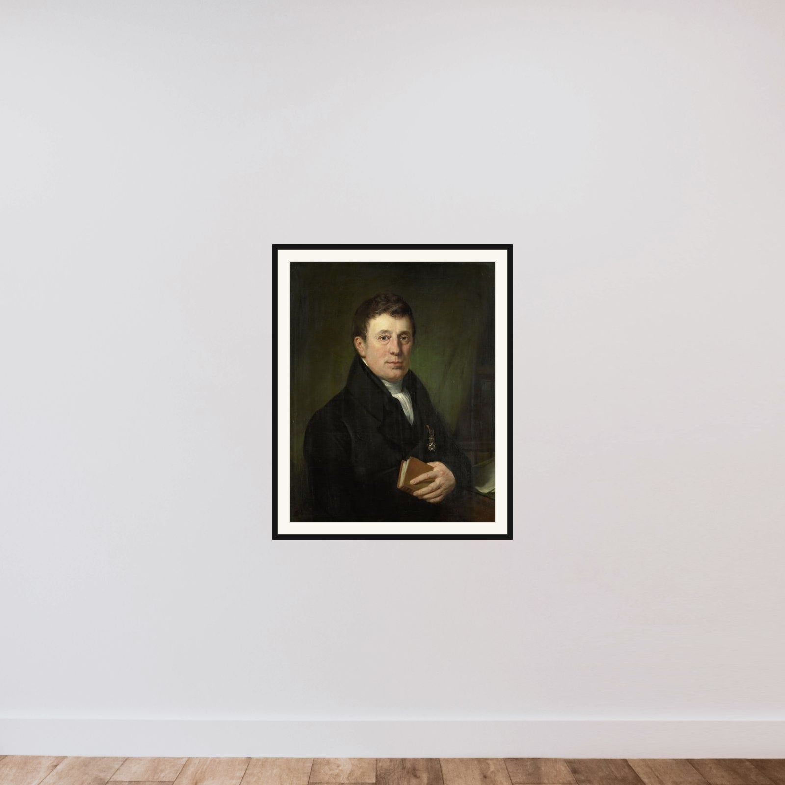 Hendrik Harmen Klijn (1773-1856). Dichter framed — shown to scale