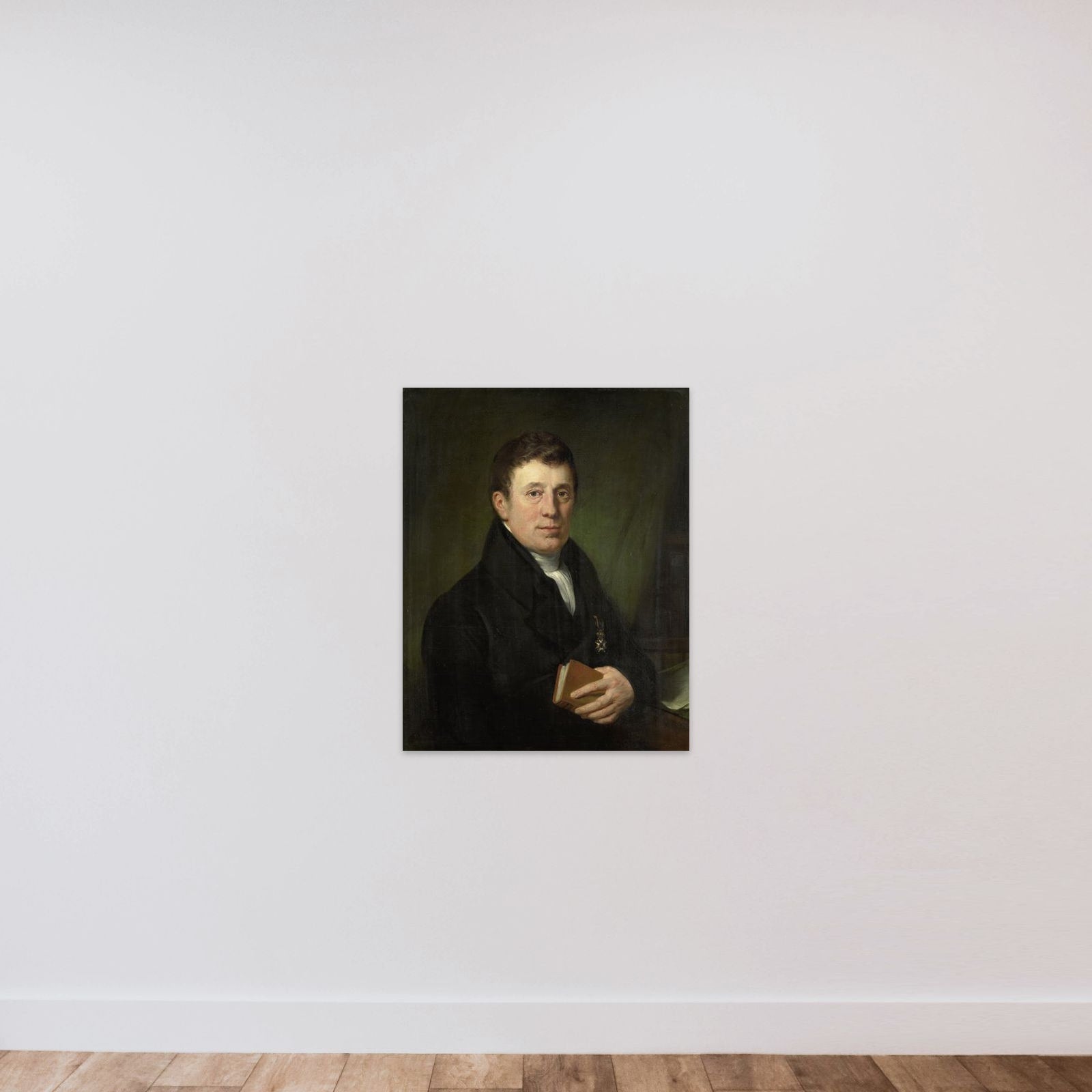Hendrik Harmen Klijn (1773-1856). Dichter unframed — shown to scale