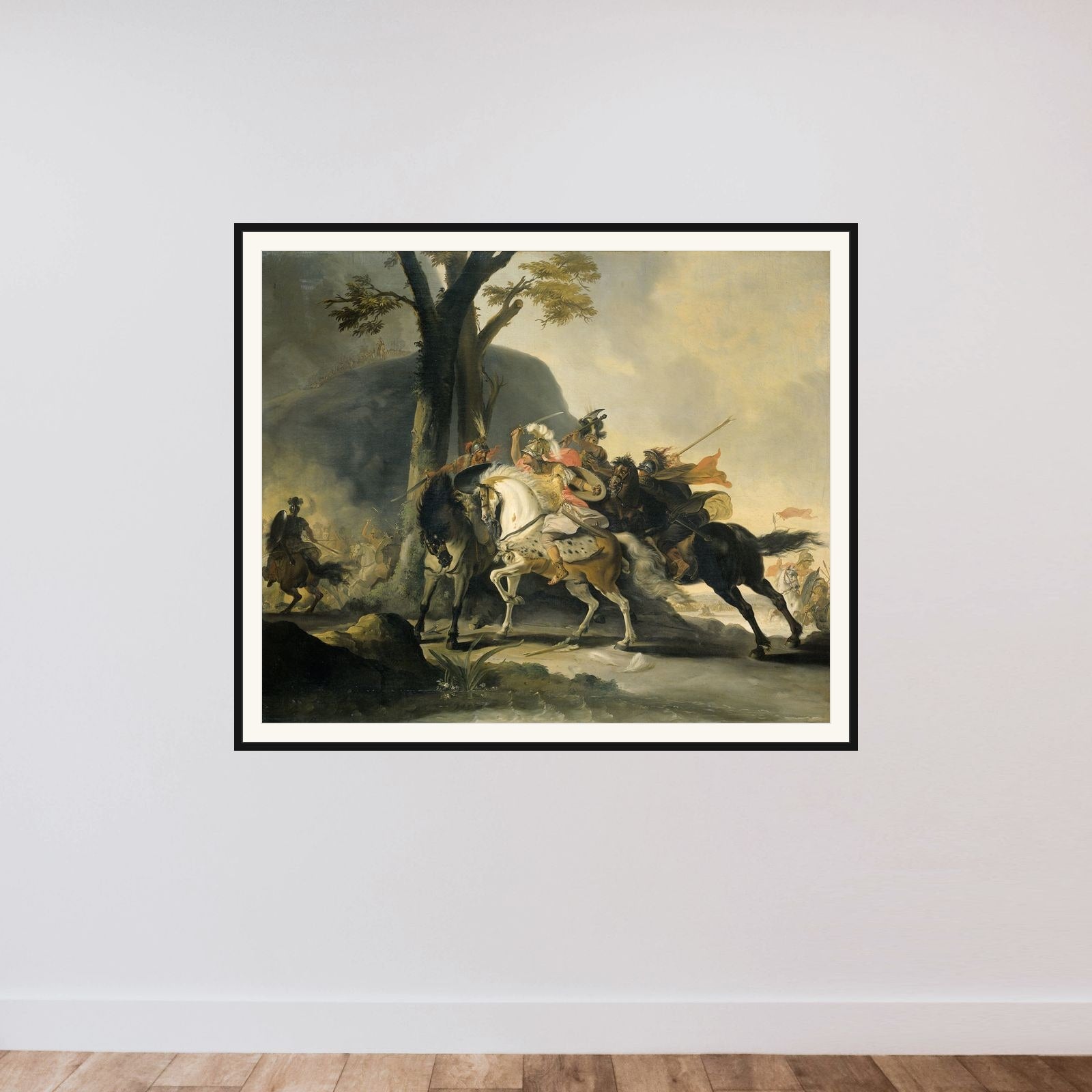 Alexander the Great at the Battle of the Granicus against the Persians framed — shown to scale