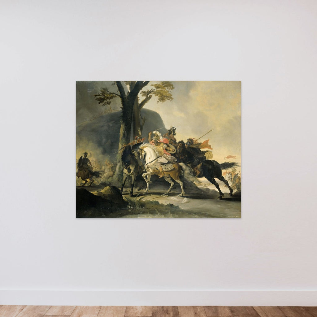 Alexander the Great at the Battle of the Granicus against the Persians unframed — shown to scale