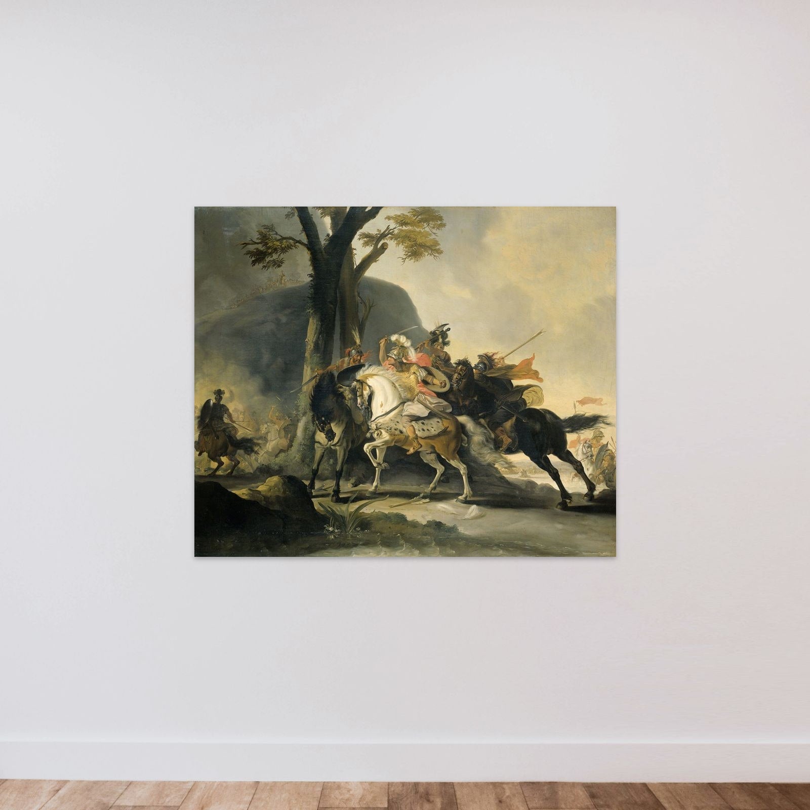 Alexander the Great at the Battle of the Granicus against the Persians unframed — shown to scale