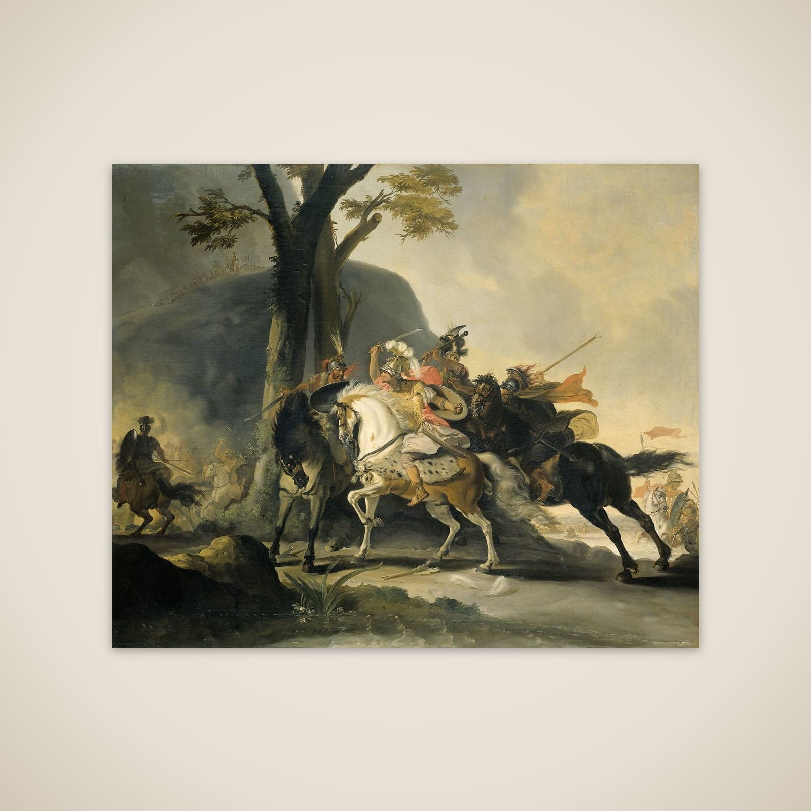 Alexander the Great at the Battle of the Granicus against the Persians unframed print