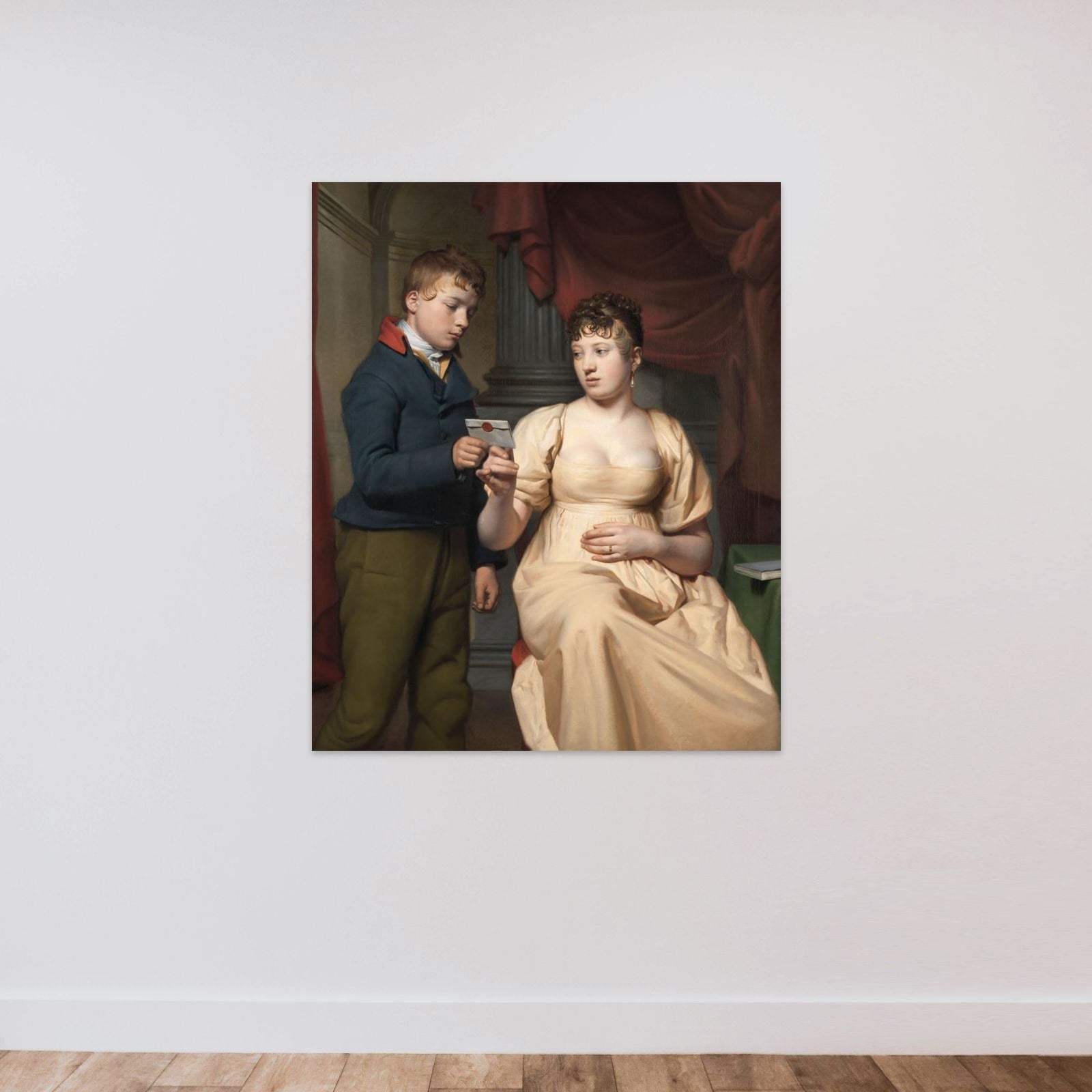 The Love Letter unframed — shown to scale