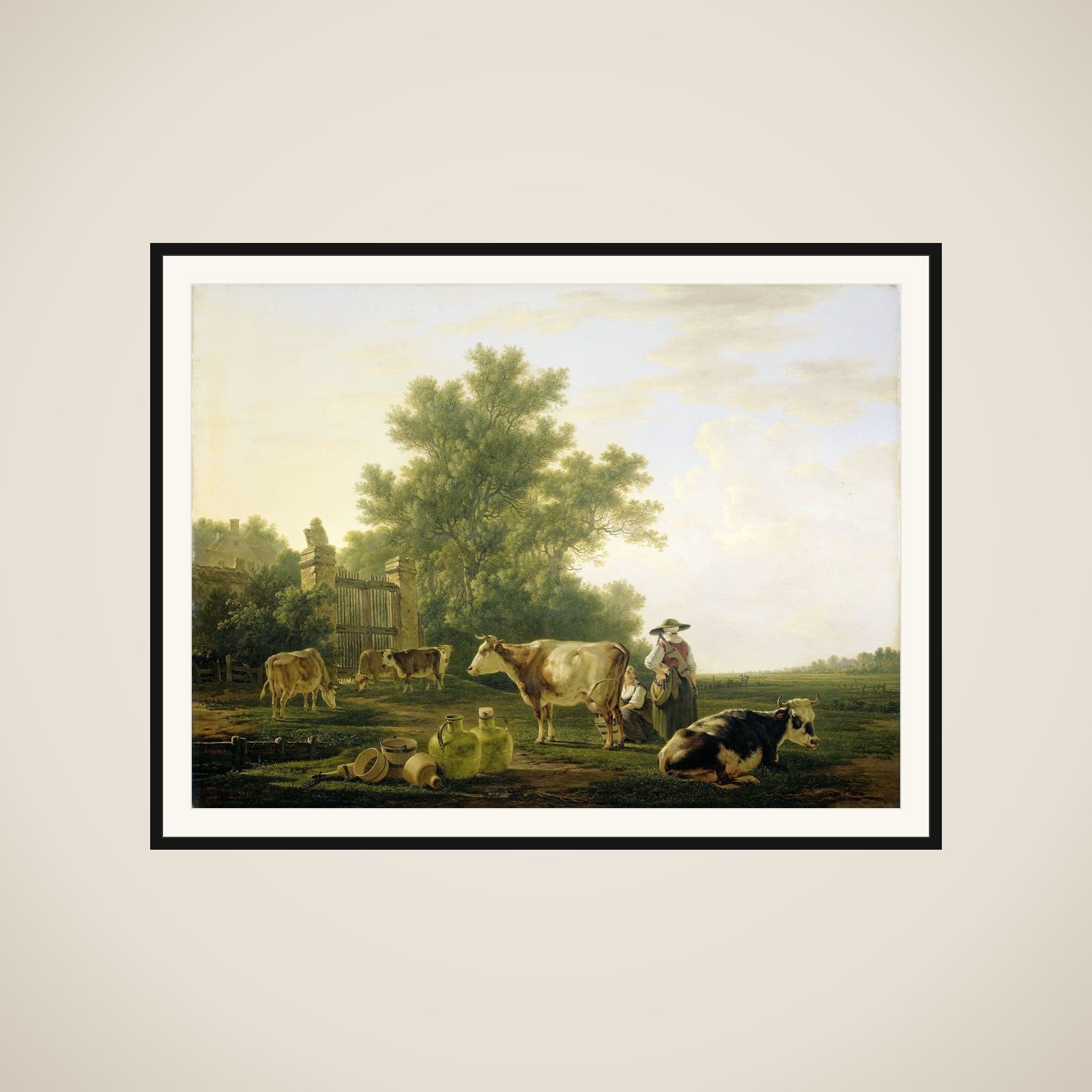 Milking Time framed