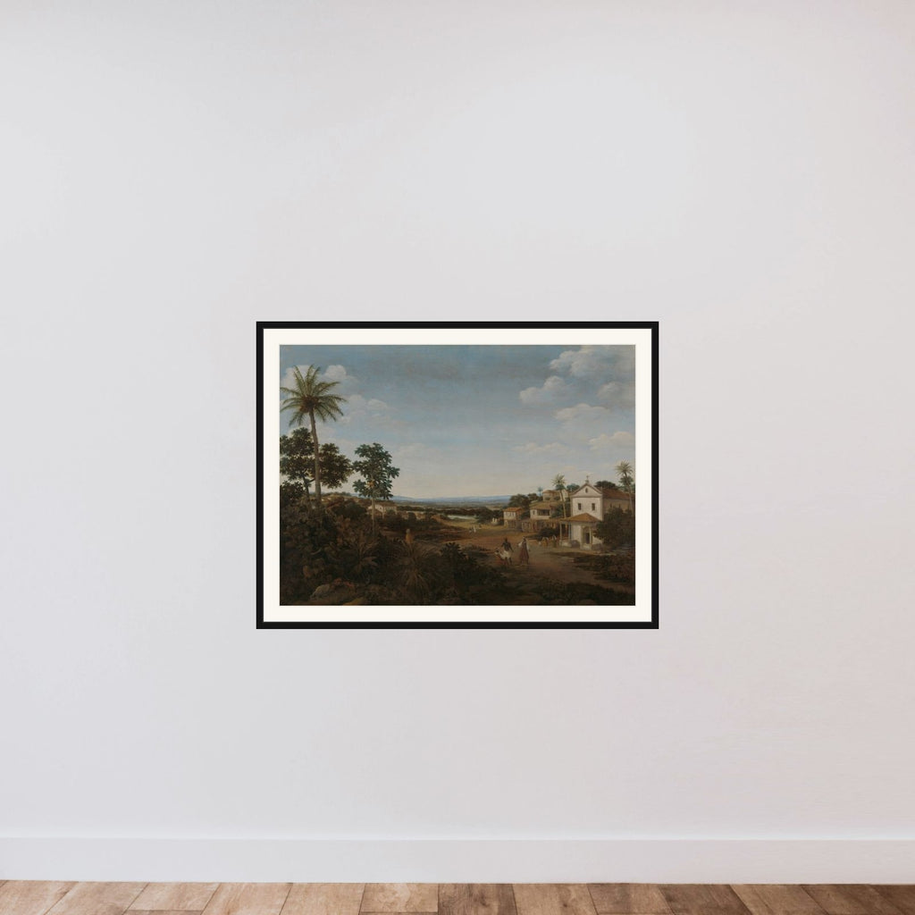 Landscape in Dutch Brazil framed — shown to scale