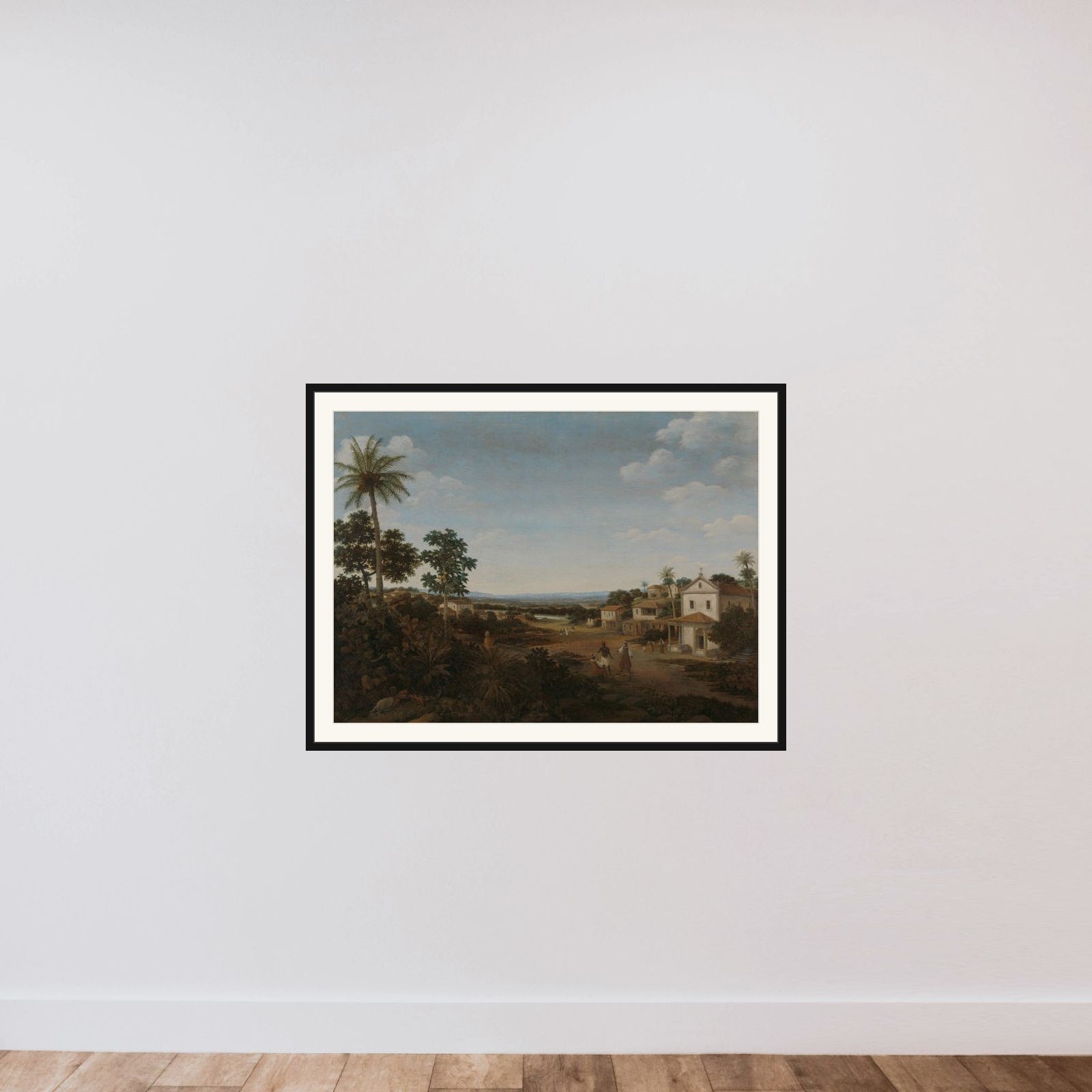 Landscape in Dutch Brazil framed — shown to scale