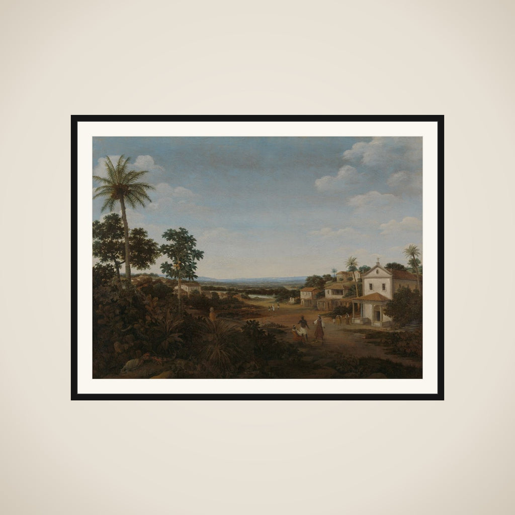 Landscape in Dutch Brazil framed