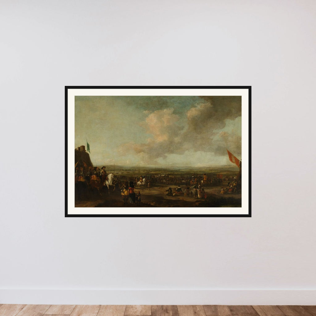 Frederick Henry at the Surrender of Maastricht, 22 August 1632 framed — shown to scale