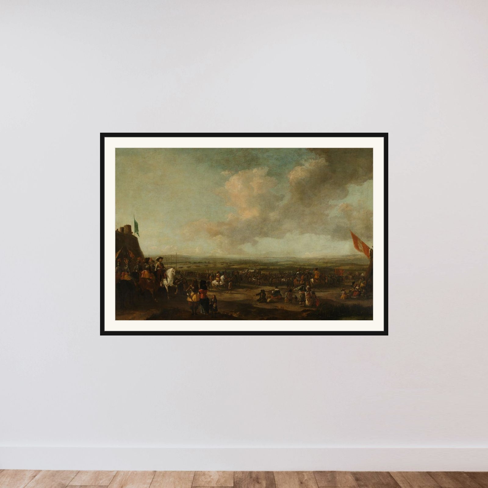 Frederick Henry at the Surrender of Maastricht, 22 August 1632 framed — shown to scale