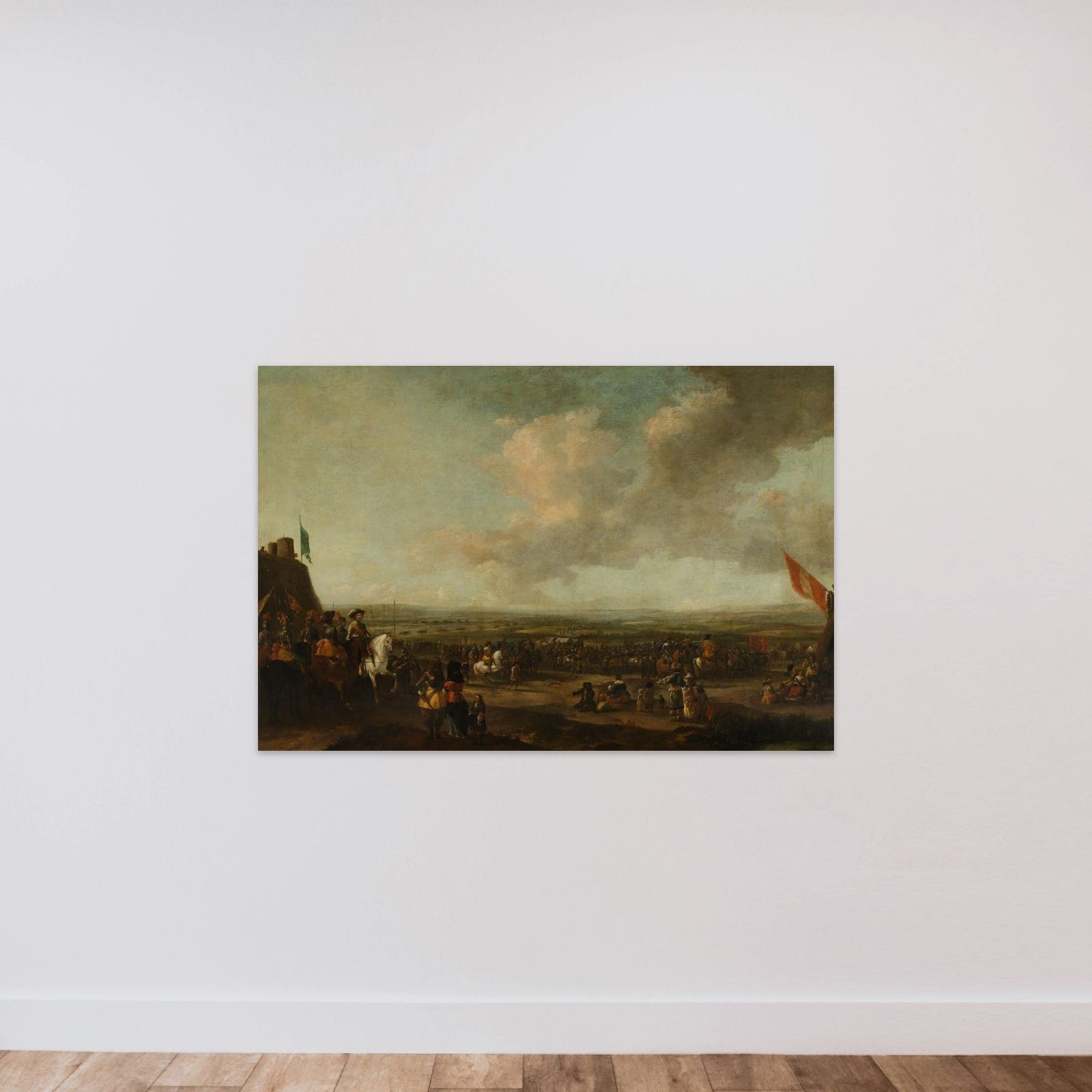 Frederick Henry at the Surrender of Maastricht, 22 August 1632 unframed — shown to scale