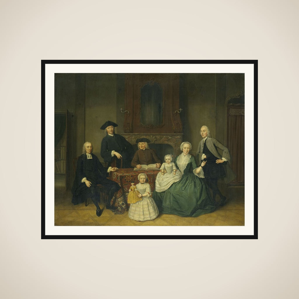 Portrait of the Brak Family, Amsterdam Mennonites framed