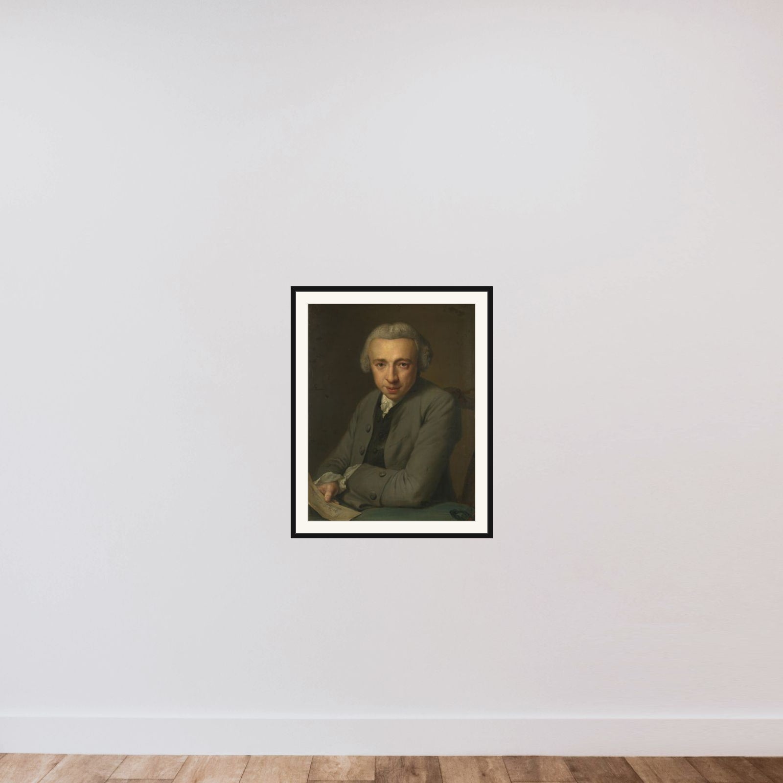 Portrait of Louis Métayer Phz., Goldsmith and Art Collector framed — shown to scale
