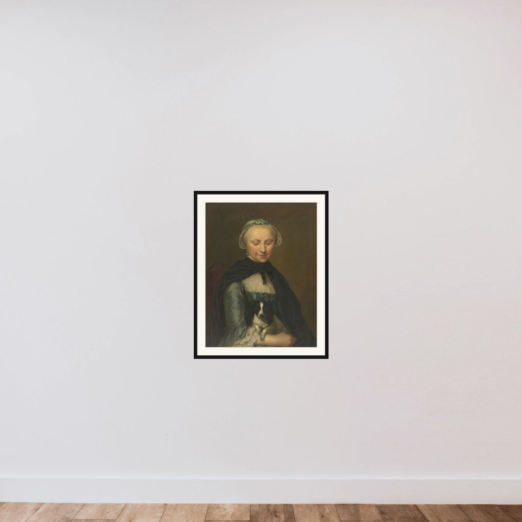 Portrait of Antoinette Métayer, Oldest Sister of Louis Métayer framed — shown to scale