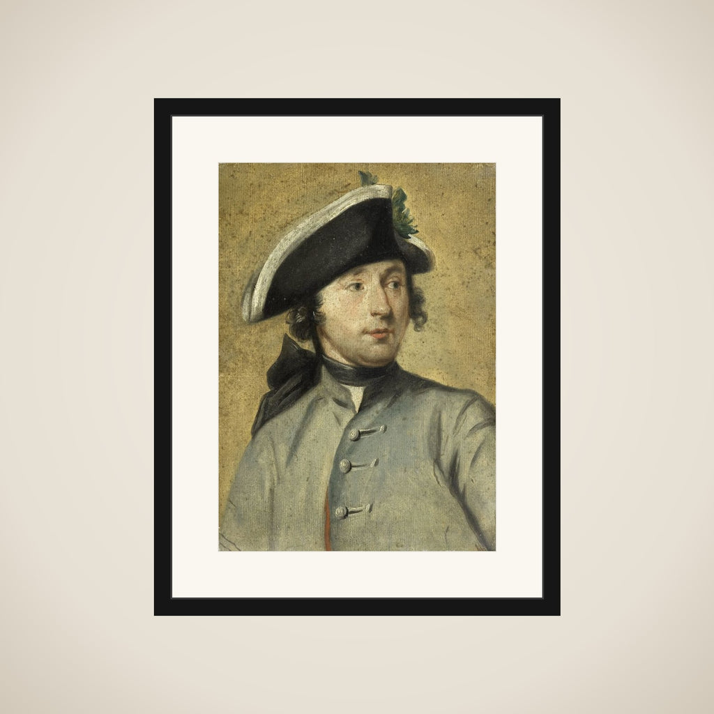 Portrait of Ludolf Backhuysen II, Painter and Dragoon, Grandson of the Marine Painter Ludolf Backhuysen I framed