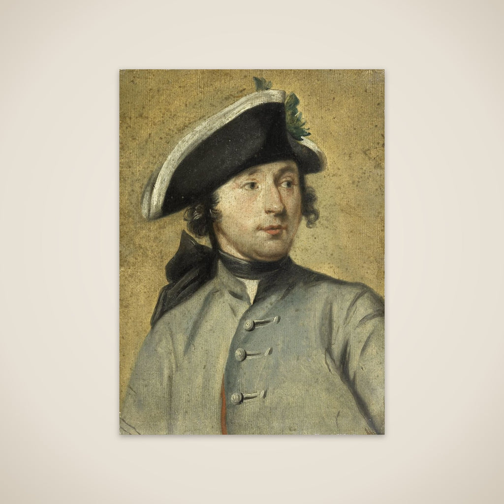 Portrait of Ludolf Backhuysen II, Painter and Dragoon, Grandson of the Marine Painter Ludolf Backhuysen I unframed print