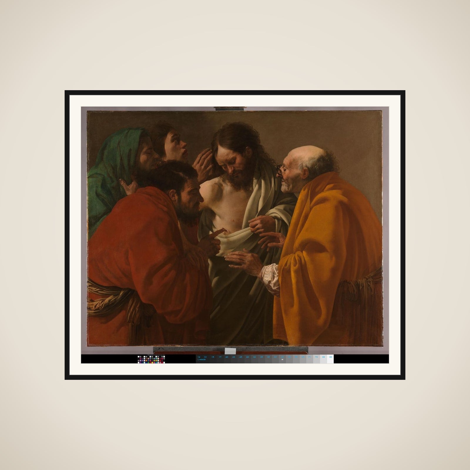The Incredulity of St Thomas framed