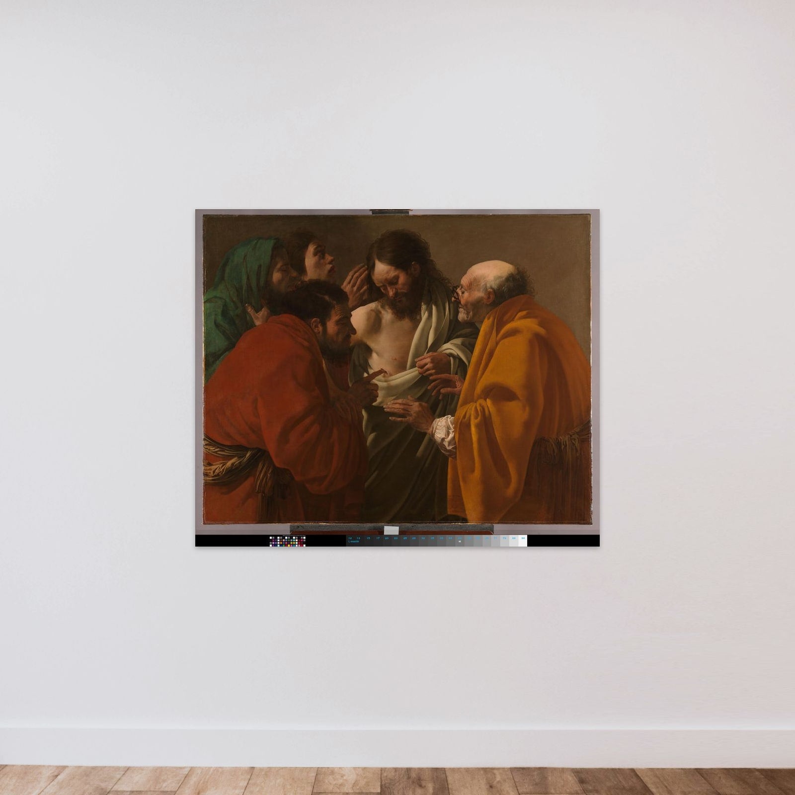 The Incredulity of St Thomas unframed — shown to scale