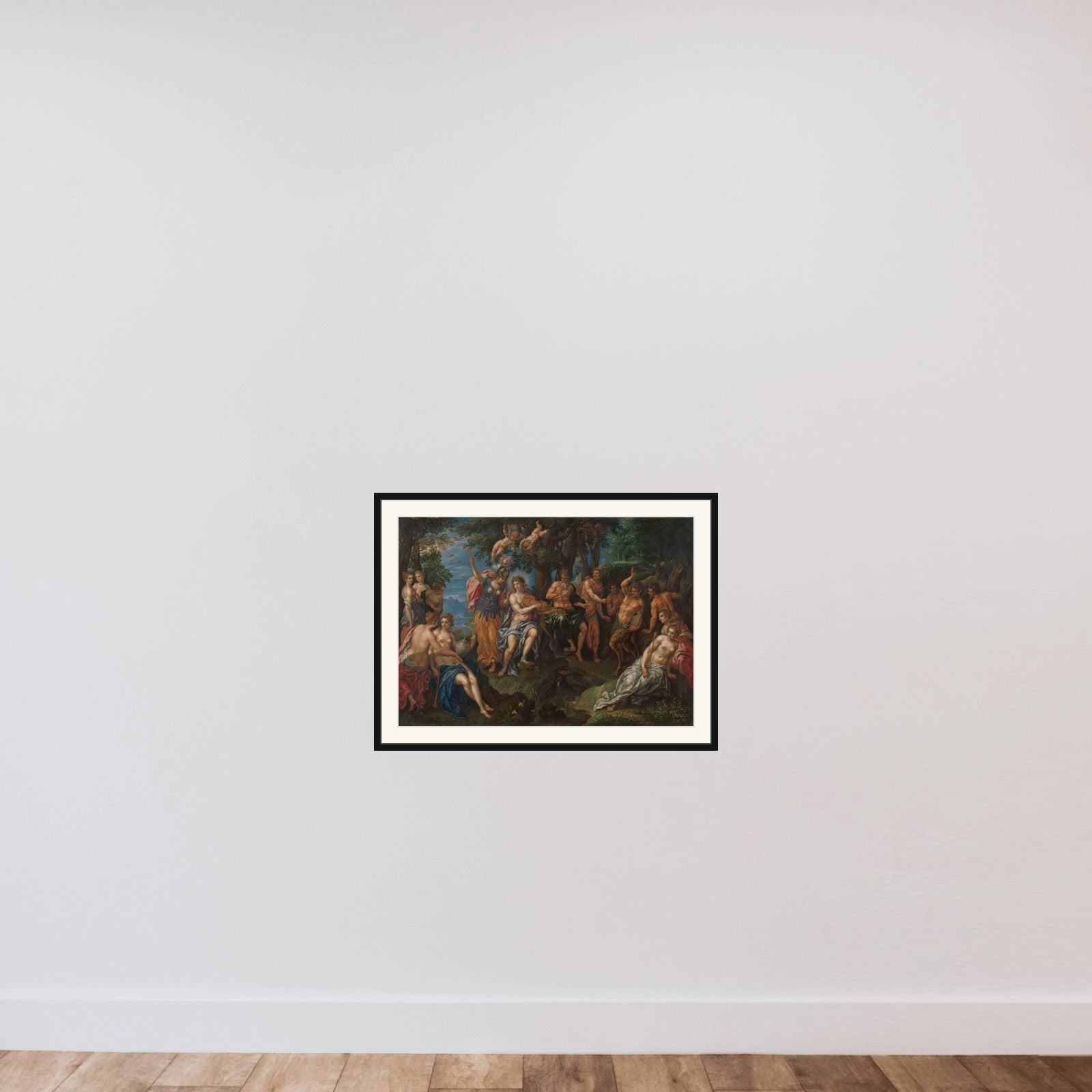 The Contest between Apollo and Marsyas framed — shown to scale