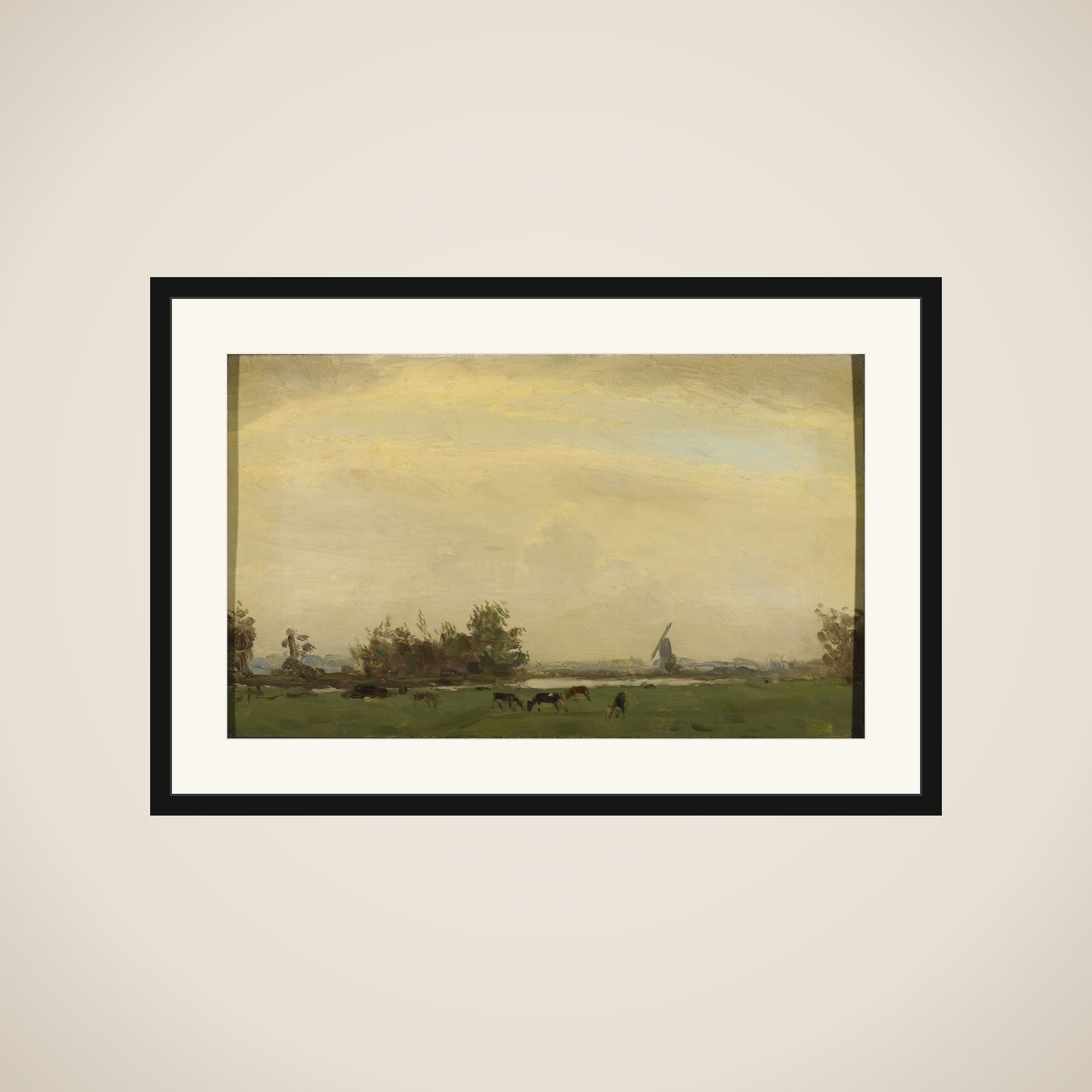 Meadow Landscape on the Spaarne framed