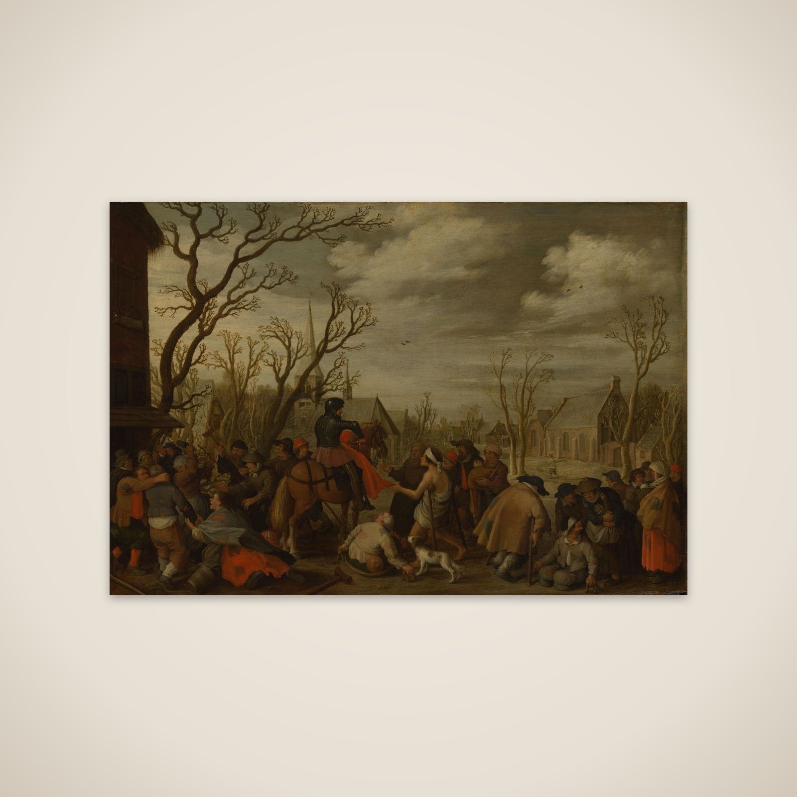 St Martin Cutting Off Part of his Cloak for a Beggar unframed print