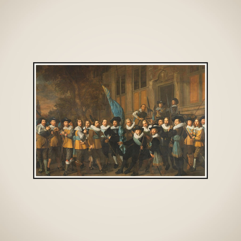 Officers and Other Civic Guardsmen of the IVth District of Amsterdam, under the Command of Captain Jan Claesz van Vlooswijck and Lieutenant Gerrit Hudde framed